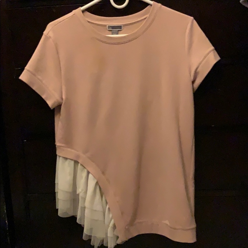 Beautiful light Pink blouse/top with lace accents